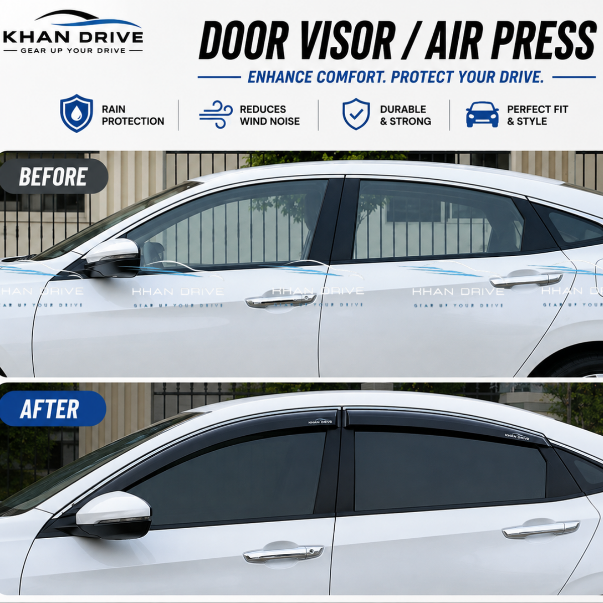 Honda Rebirth Chrome Air Press / Sun Visor