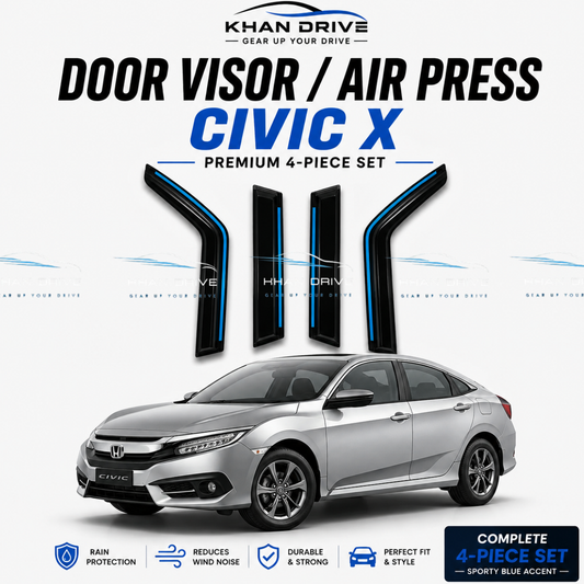 Honda Civic X Chrome Air Press / Sun Visor