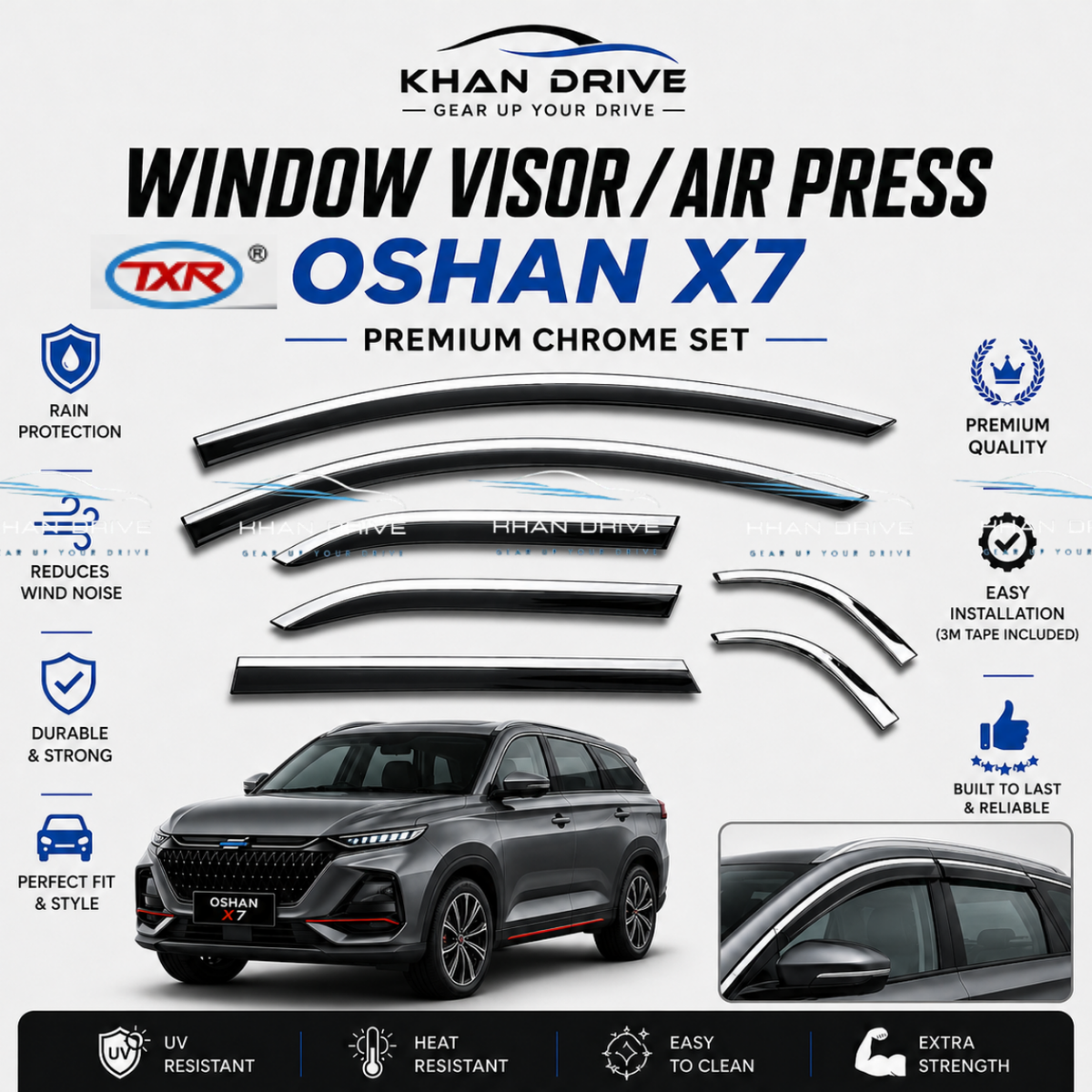Oshan X7 TXR Chrome Air Press / Sun Visor