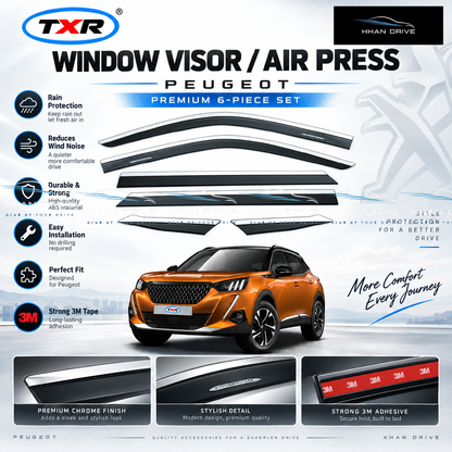 Peugeot 2008 TXR Chrome Air Press / Door Visor