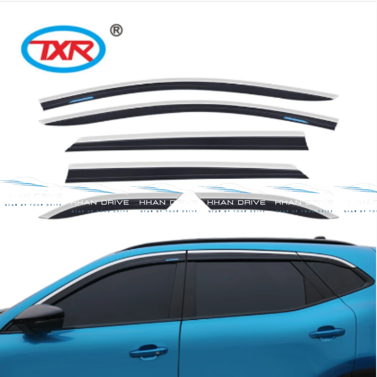 MG HS TXR Chrome Air Press / Sun Visor