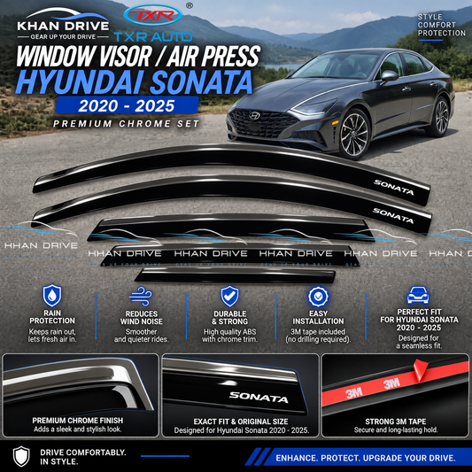 Hyundai Sonata TXR Chrome Air Press / Door Visor