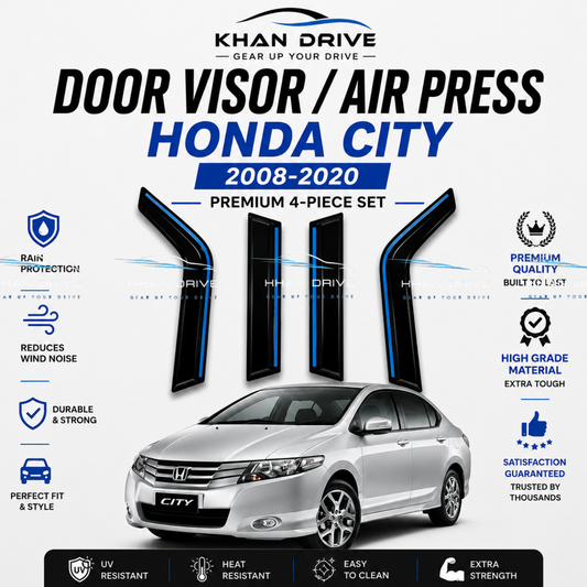 Honda City 2008-2020 Chrome Air Press / Sun Visor