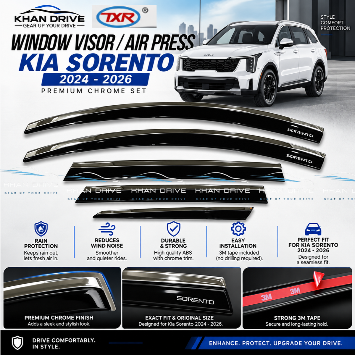 KIA Sorento TXR Chrome Air Press / Sun Visor