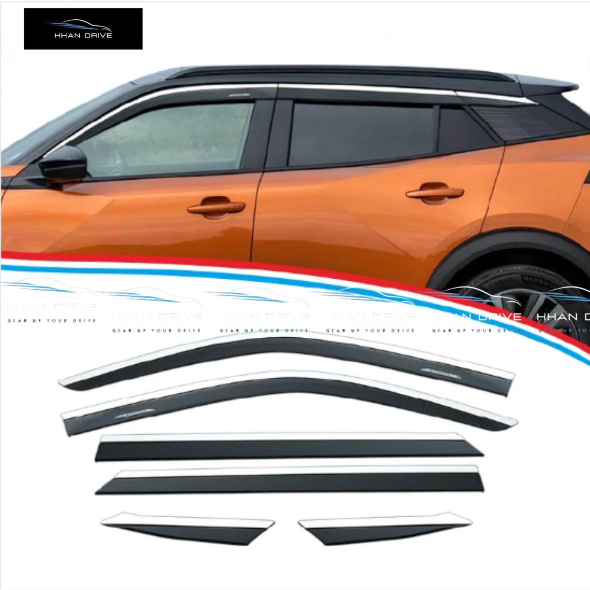 Peugeot 2008 TXR Chrome Air Press / Door Visor