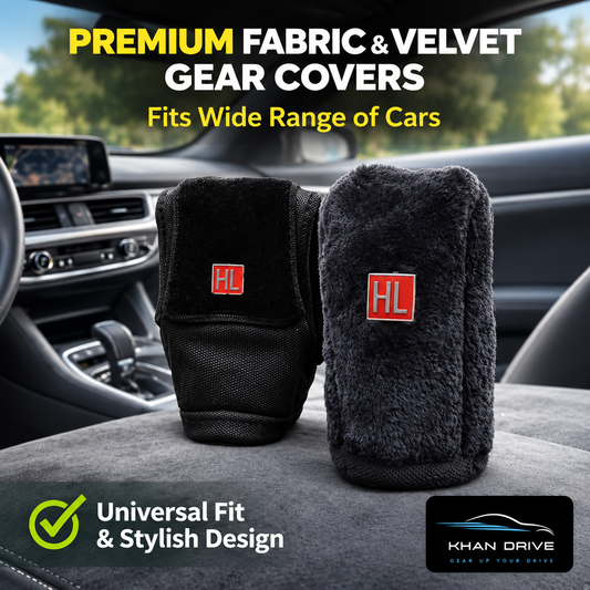 HL Velvet Gear Knob Cover Automatic Button (Black)